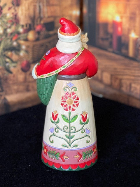 JIM SHORE HEARTWOOD CREEK - SANTA HOLDING CAT AND KITTENS 6008880