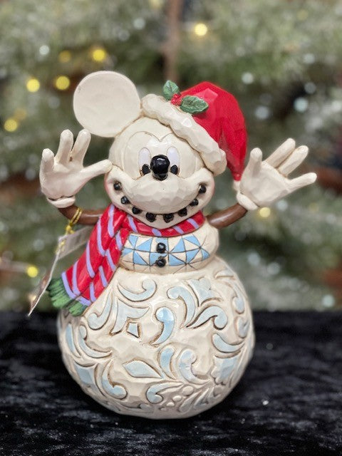 JIM SHORE DISNEY TRADITIONS SNOWY SMILES MICKEY 6008976