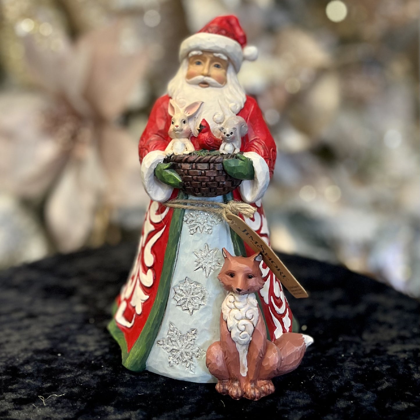 JIM SHORE - HWC 17CM SANTA WITH ANIMALS 6009691