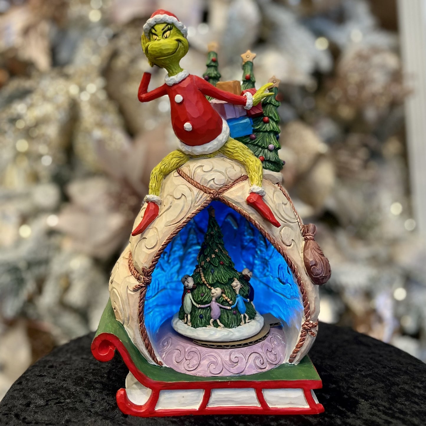 JIM SHORE - GRINCH 29CM GRINCH LIGHTED ROTATOR PIECE 6009699