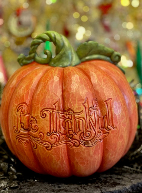 JIM SHORE HEARTWOOD CREEK PUMPKIN WITH TURKEY 6010678