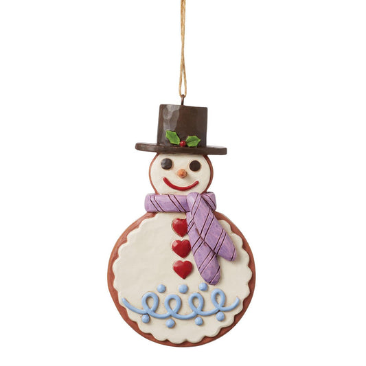 JIM SHORE HWC - BAKING SPIRITS BRIGHT SNOWMAN HANGING ORNAMENT 6015439