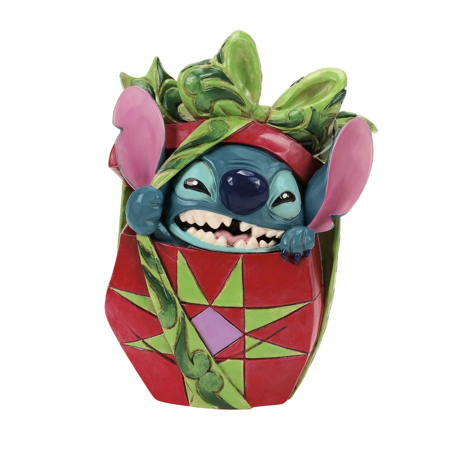 JIM SHORE DISNEY TRADITIONS STITCH TEARING PRESENT APART 6016884