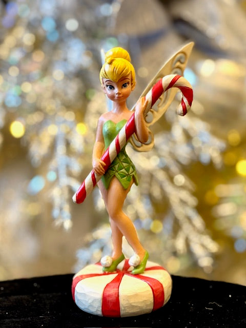 JIM SHORE DISNEY TRADITIONS TINKER BELL WITH CANDY CANE 6016887
