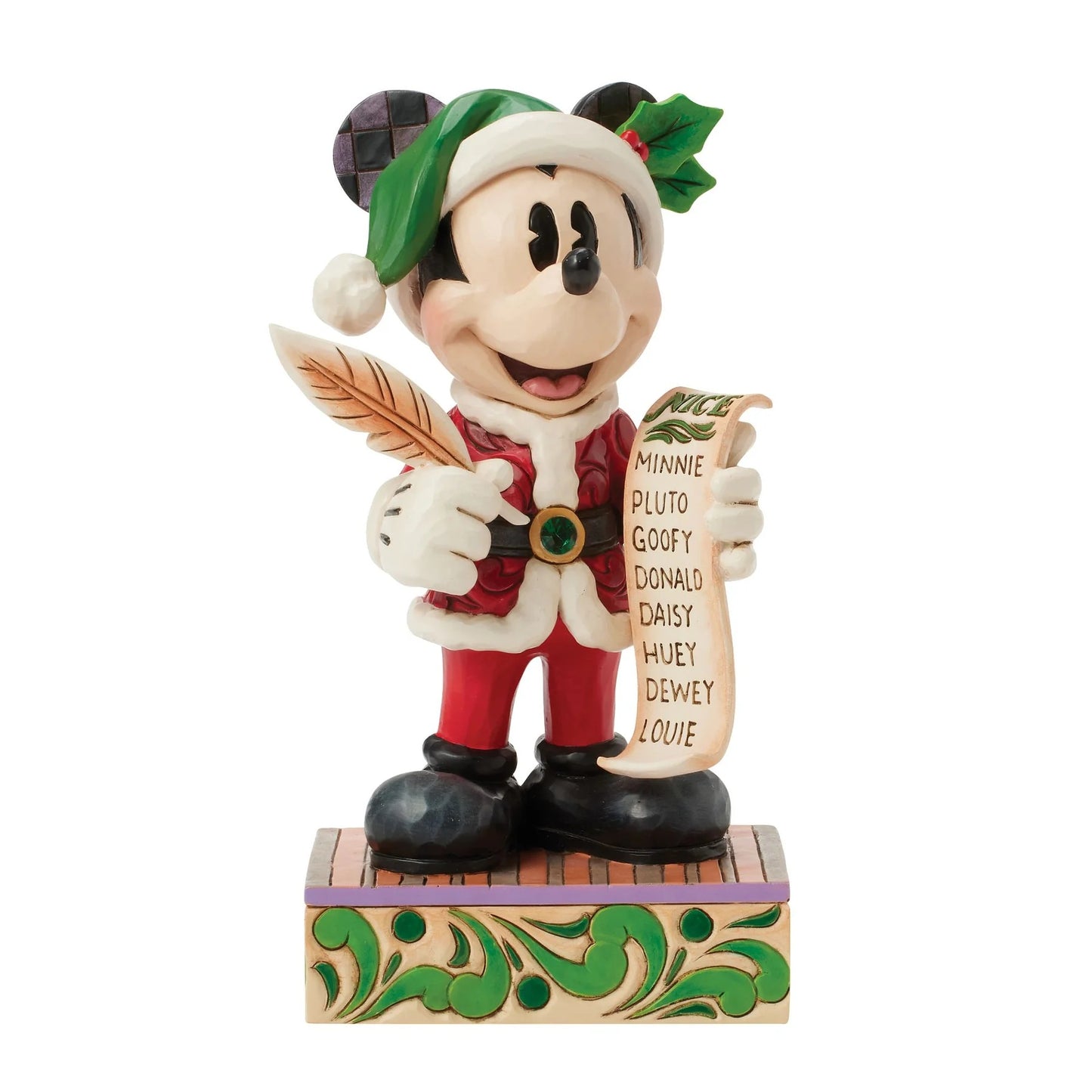 JIM SHORE DISNEY TRADITIONS SANTA MICKEY WITH LIST 6016890