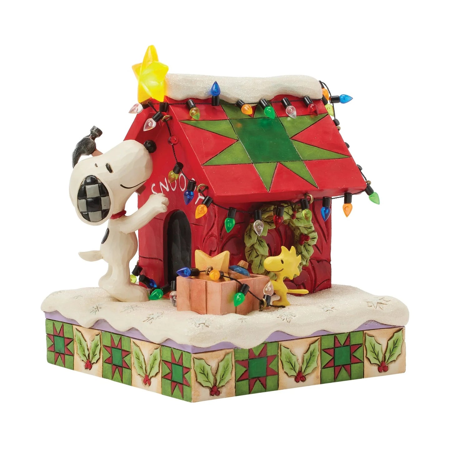 JIM SHORE PEANUTS SNOOPY LED DOGHOUSE 6017241