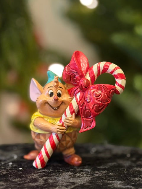 JIM SHORE - DISNEY TRADITIONS - GUS MOUSE WITH CANDY CANE 6018720