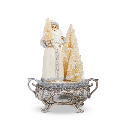 VINTAGE SANTA WITH BRISTLETREES CENTERPIECE 4301627