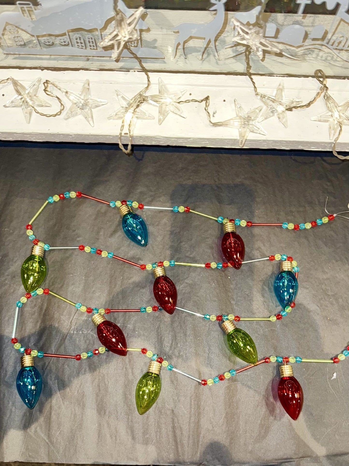 Vintage Glass Light-bulb Garland G4022872
