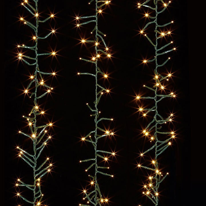 44FT WARM WHITE CLUSTER LIGHT GARLAND