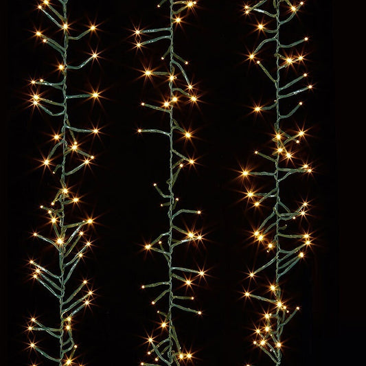 44FT WARM WHITE CLUSTER LIGHT GARLAND