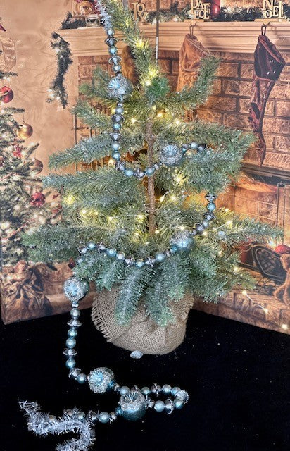 BLUE VINTAGE BALL GARLAND G4122858