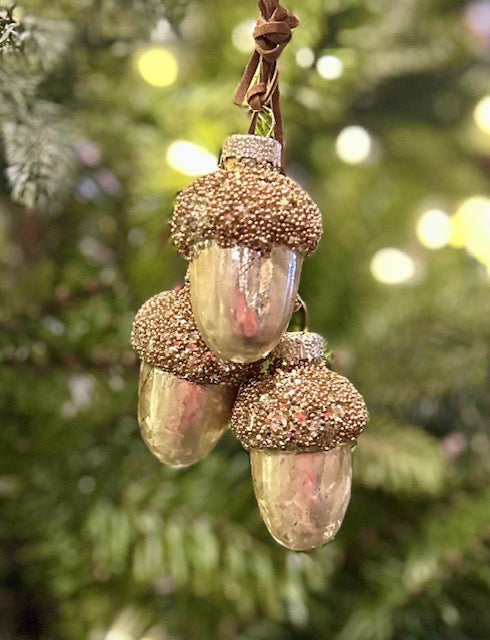GOLD ACORN CLUSTER ORNAMENT 4523144