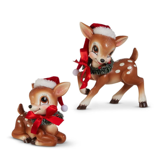 Set of 2 Deer With Wreath 4520056