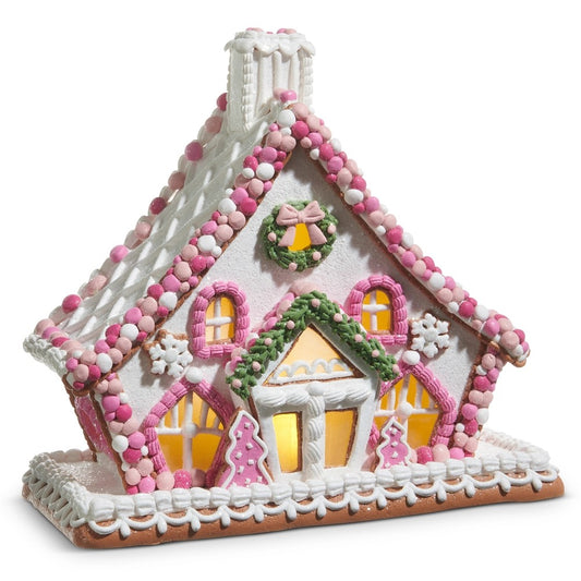 PINK ICED GINGERBREAD LED HOUSE 4516662
