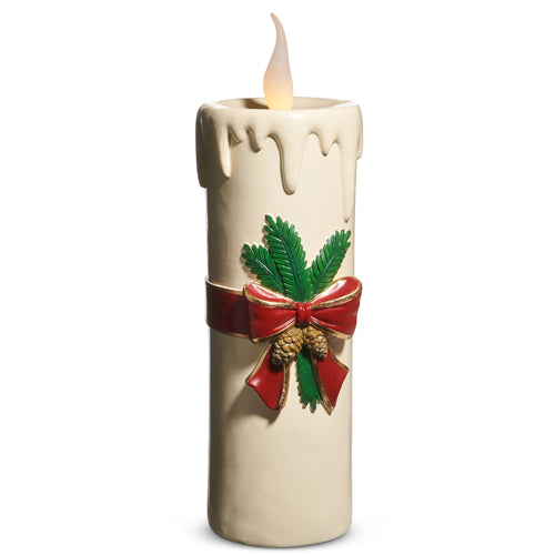 WHITE LIGHTED VINTAGE CANDLE 4510516
