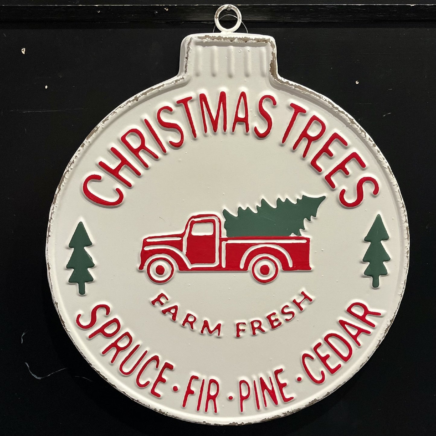 VINTAGE STYLE CHRISTMAS TREES TIN SIGN 4359051