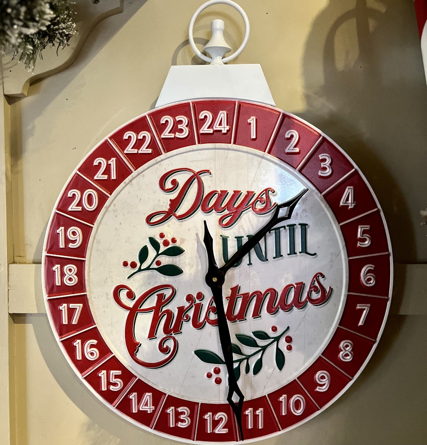 VINTAGE WALL ART DAYS UNTIL CHRISTMAS CLOCK 4359044