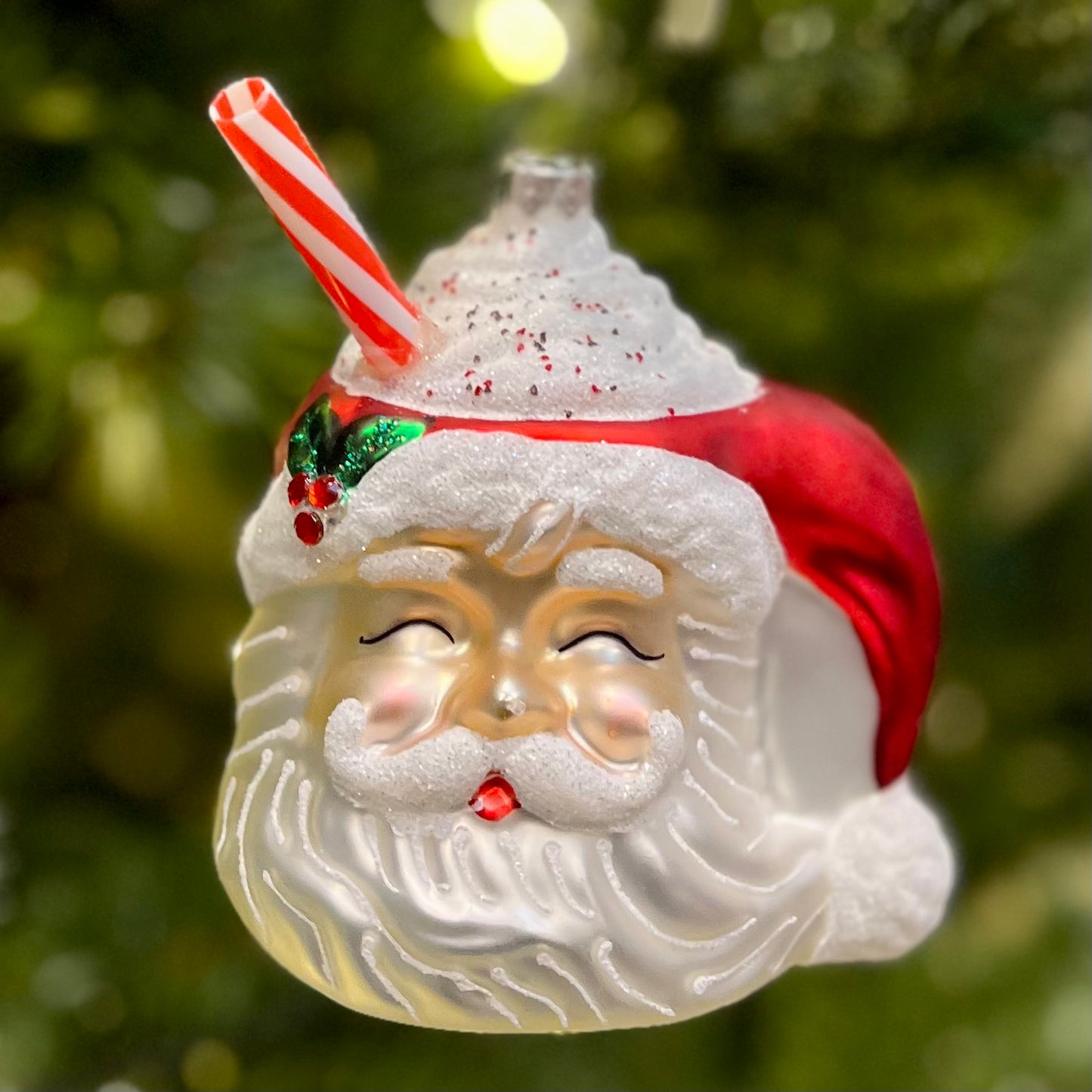 SANTA MUG 4 INCH HANGING ORNAMENT 4320882