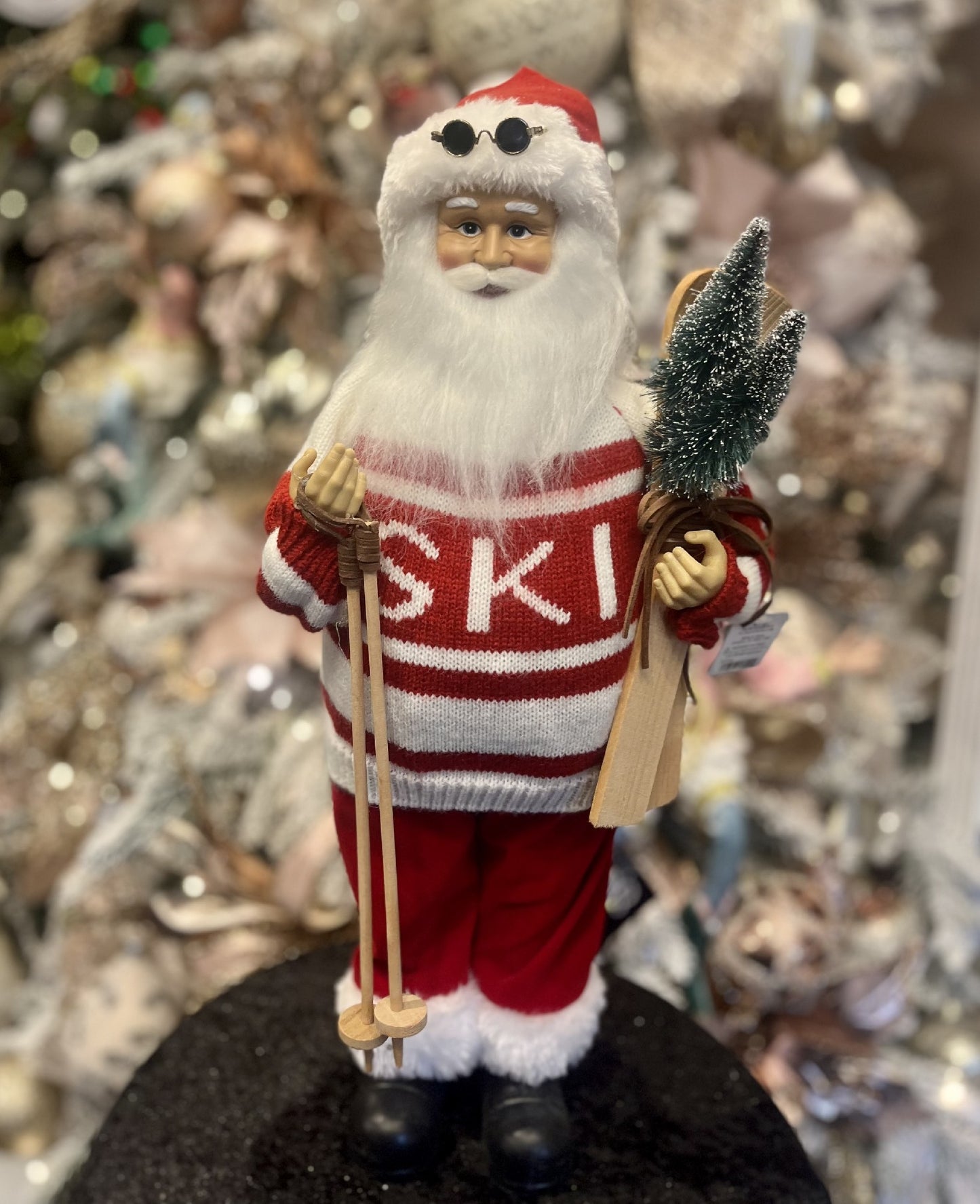 SKI SANTA IN JUMPER WITH SKIIS 18 INCH 4315525