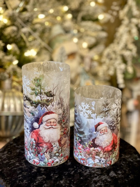 SMALL GLASS SANTA VASE 4524999