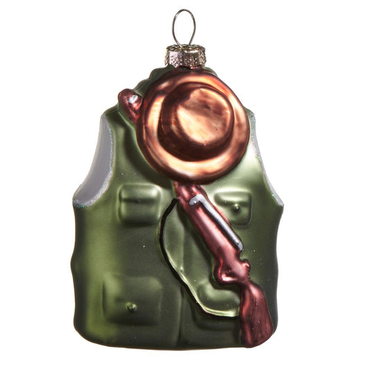 GLASS HUNTING VEST HANGING ORNAMENT 4524868