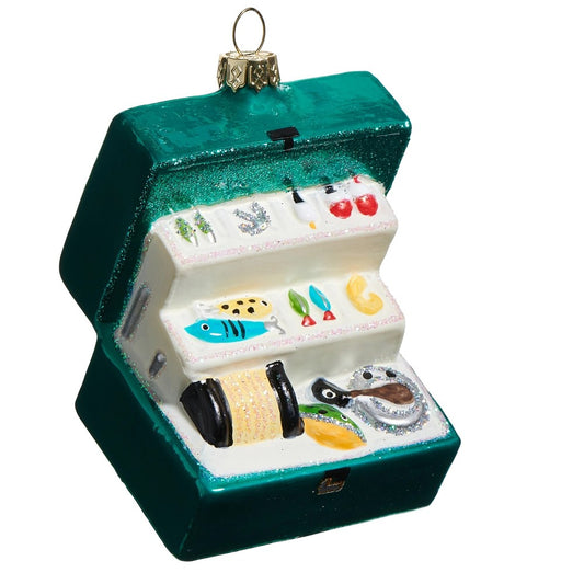 FISHING TACKLE BOX GLASS HANGING ORNAMENT 4519220