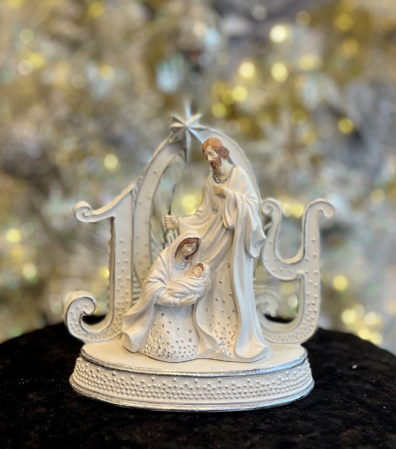 JOY HOLY FAMILY WITH SILVER ACCENTS 134110