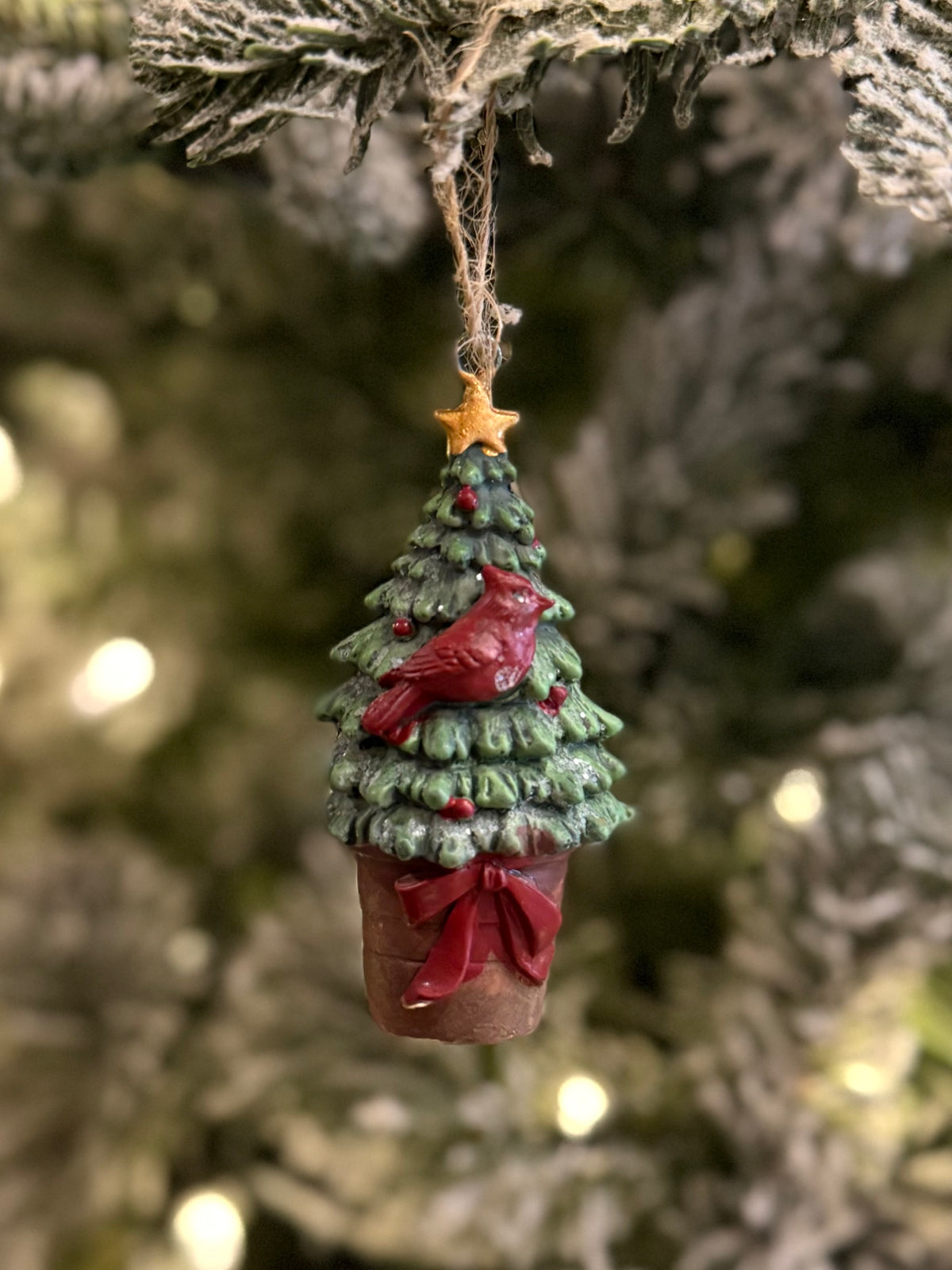 Hanging Potted Tree with Bird YG0006