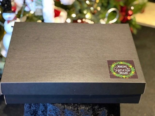 BLACK CARDBOARD ORNAMENT BOX