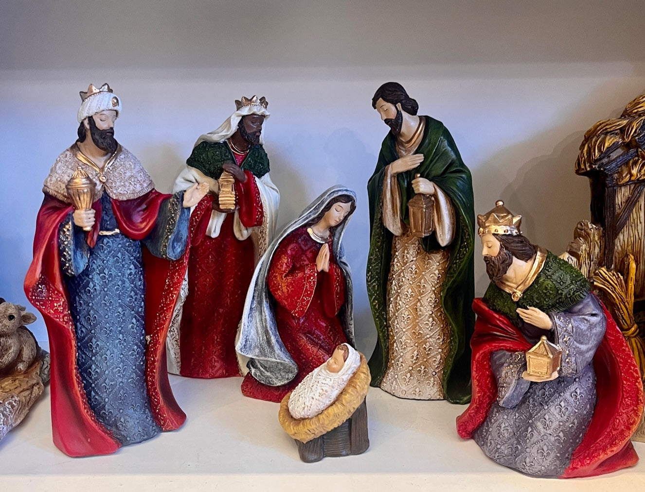 FLEUR DE LIS 6 PIECE 8 INCH NATIVITY SET 135370