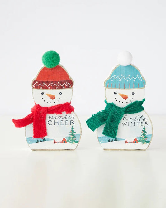 RED SNOWMAN WINTER CHEER SITTER X2500