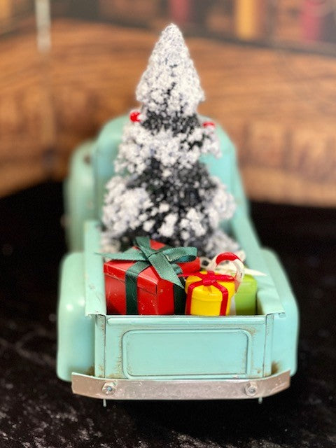 PALE BLUE OLD DODGE PICK UP