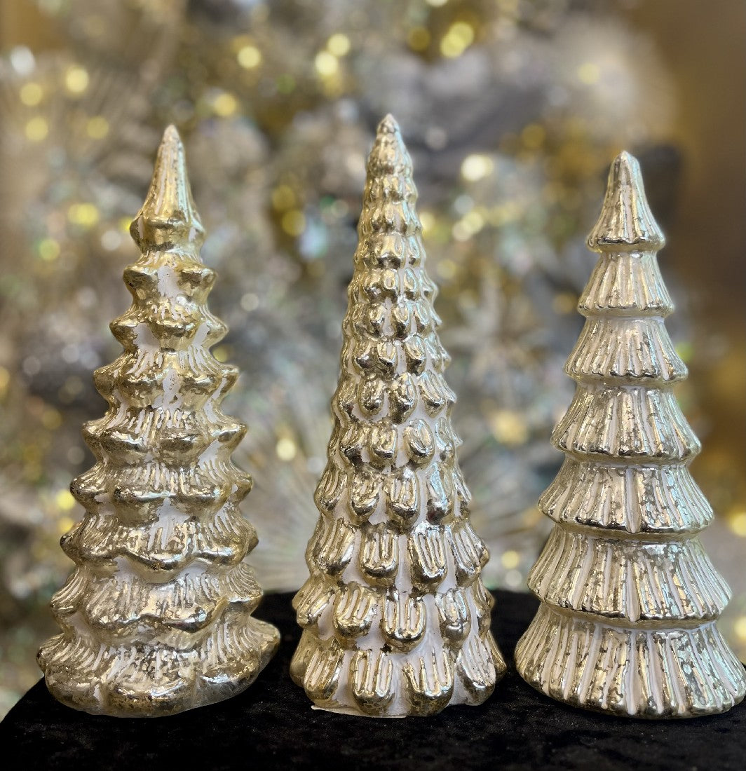 MERCURY GLASS TREE WITH FINE SCALLOPED FINISH 4222846