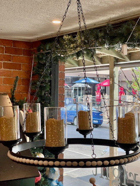 RUSTIC 6 CANDLE HOLDER CANDELIER