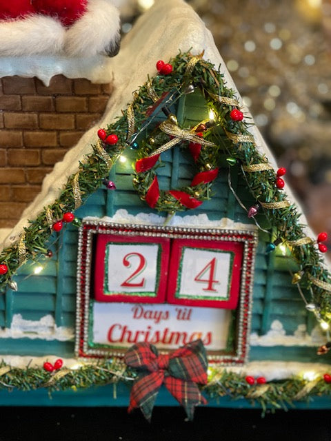 KATHERINE'S COLLECTION - SANTA IN CHIMNEY LED COUNTDOWN 28-428277