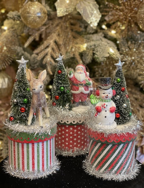 VINTAGE BAMBI TREE ON STRIPE BOX 4416193