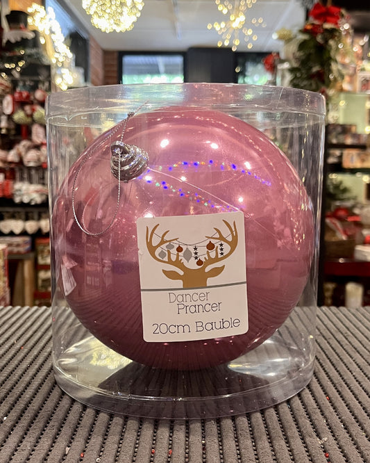 20CM SHATTERPROOF MAGENTA PEARL ORNAMENT X368633