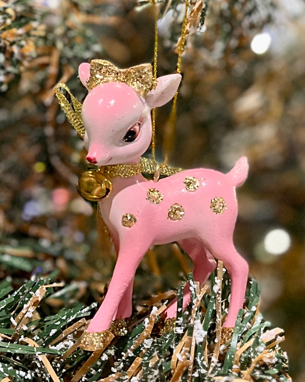 PINK & GOLD RETRO REINDEER A 4457653