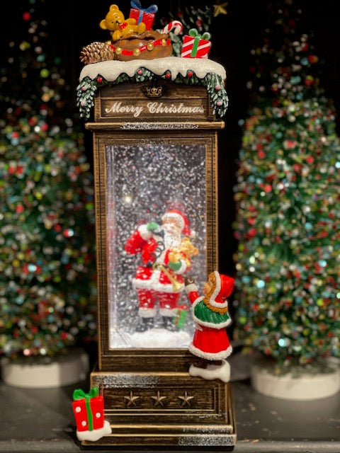 MUSICAL GLITTER LANTERN - FESTIVE PHONE BOOTH 7