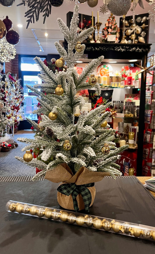 PACK OF 18 MINI GOLD GLASS BAUBLES 24009