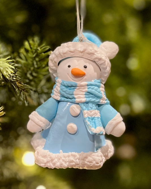 BLUE SNOWMAN HANGING ORNAMENT HOS-9039B