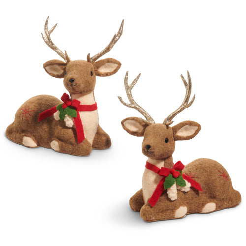 FELT 15.5 INCH REINDEER PAIR SET OF 2 4503587