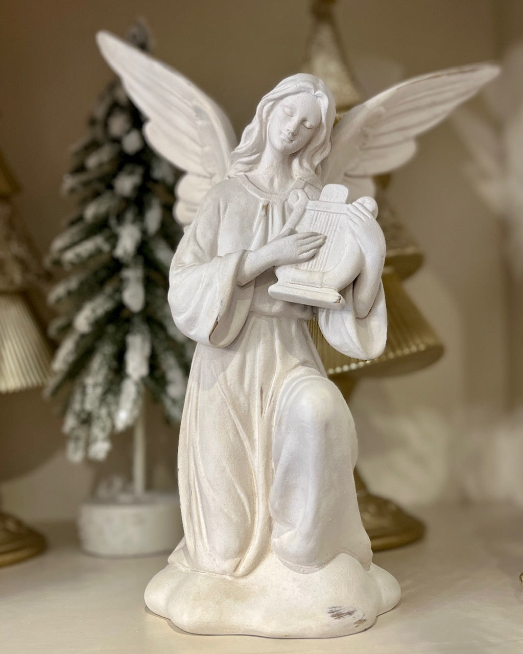 SET OF 2 WHITE ANGELS WITH MUSICAL INSTRUMENTS 4512268