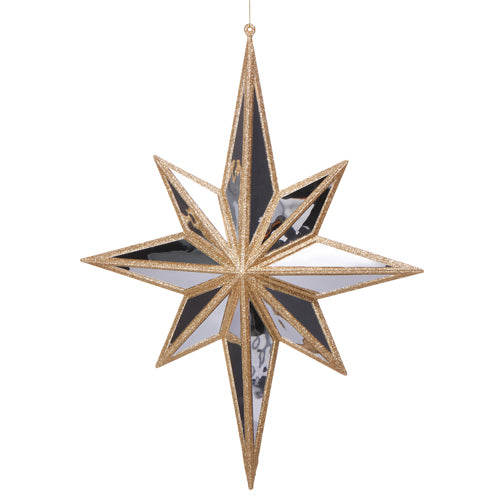 MIRRORED NORTH STAR 17 INCH ORNAMENT 4524588