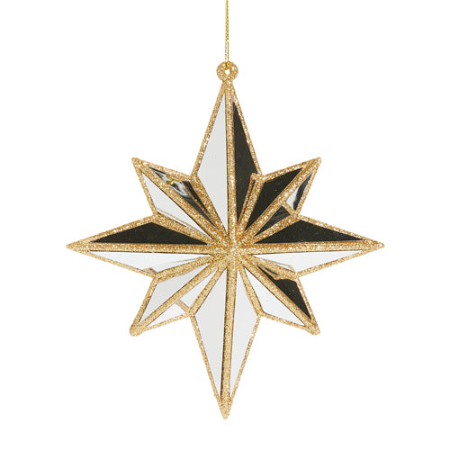MIRRORED NORTH STAR 5.75 INCH ORNAMENT 4524589