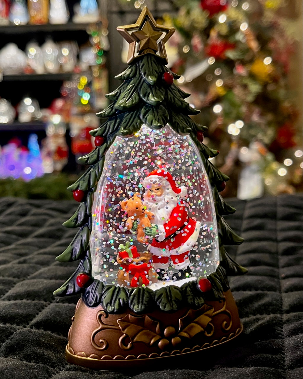 LED MINI SNOWGLOBE - SANTA TREE XAC479