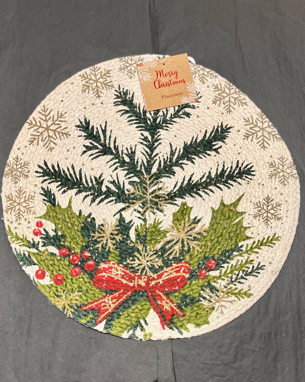 TREE PRINTED BRAIDED PLACEMAT CBRD-PM