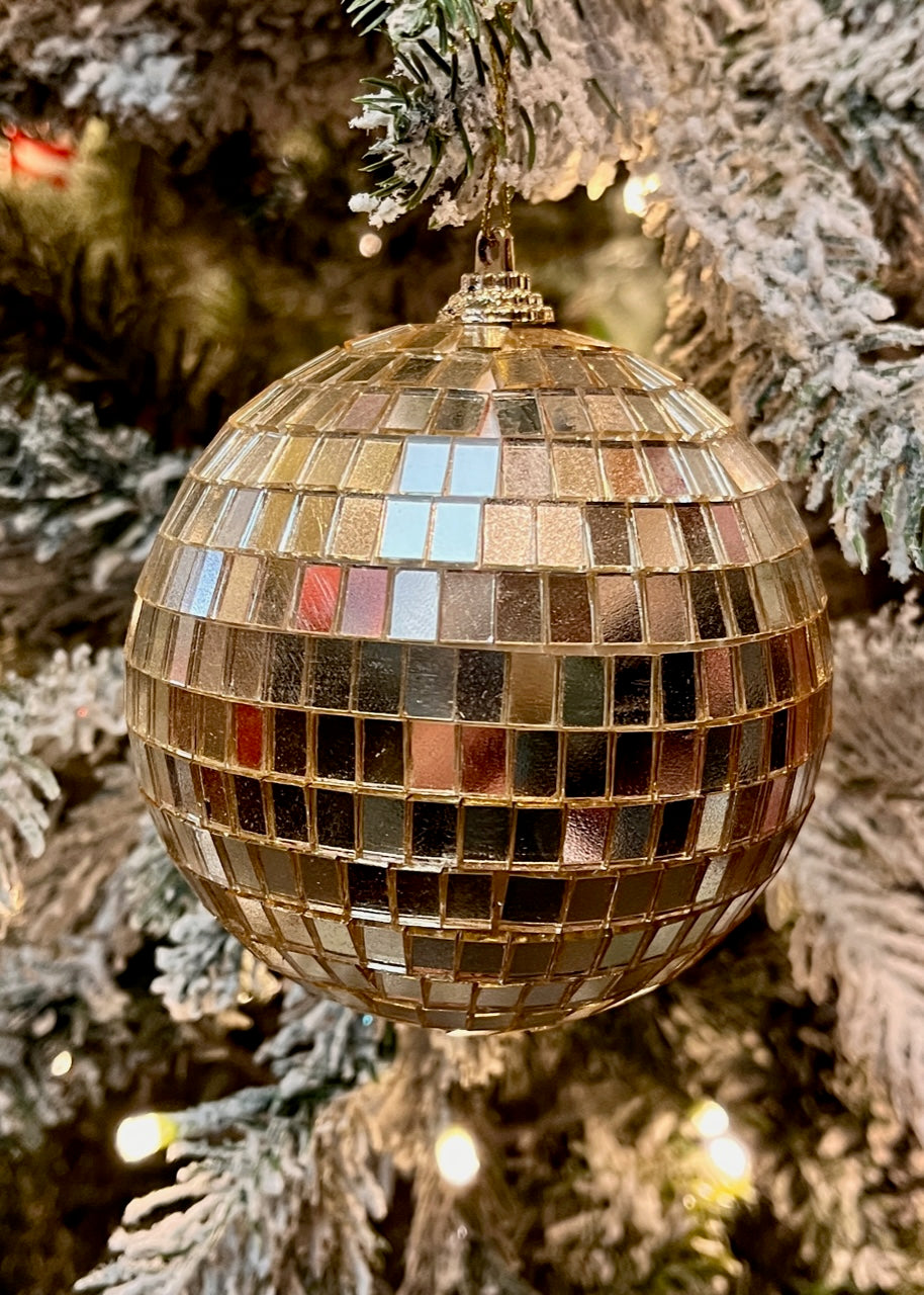 10cm MIRROR BAUBLE - CHAMPAGNE X422007