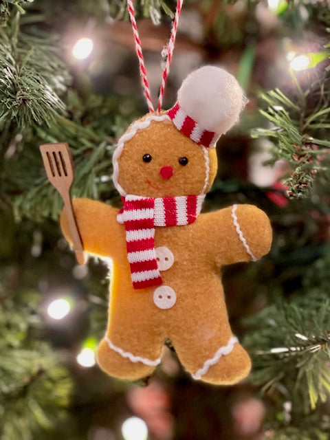 TAN GINGERBREAD HANGING ORNAMENT UC571130